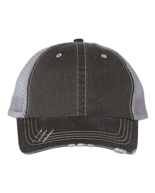 Mega Cap - Herringbone Trucker Cap - 6990