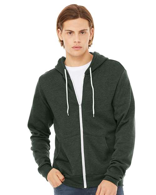 BELLA + CANVAS - Unisex Sponge Fleece Full-Zip Hoodie Sweatshirt - 3739