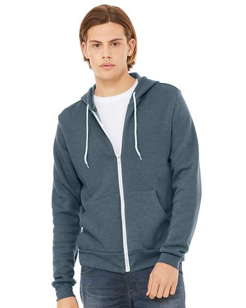 BELLA + CANVAS - Unisex Sponge Fleece Full-Zip Hoodie Sweatshirt - 3739