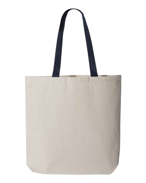 Q-Tees - 11L Canvas Tote with Contrast-Color Handles - Q4400