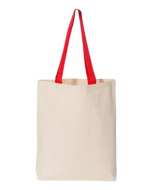 Q-Tees - 11L Canvas Tote with Contrast-Color Handles - Q4400