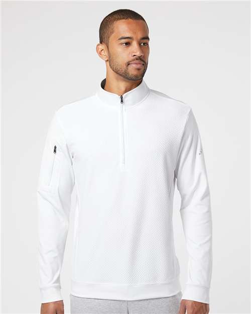 Adidas - Performance Textured Quarter-Zip Pullover - A295