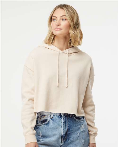 Independent Trading Co. - Molleton Léger et court à capuchon pour femmes - AFX64CRP