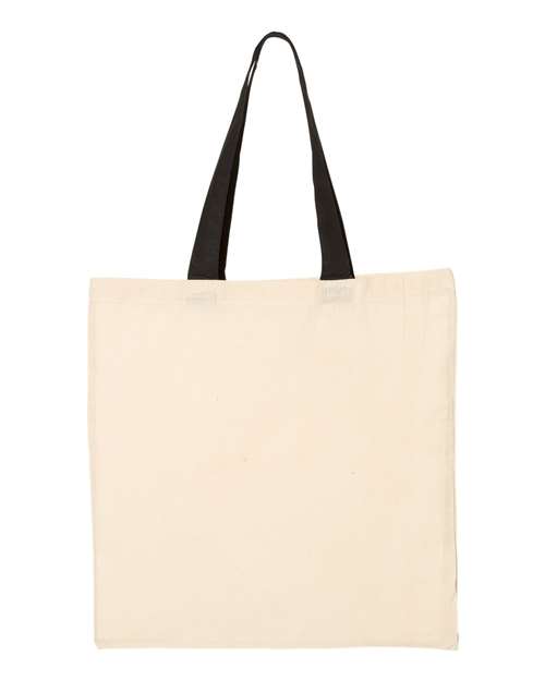 Q-Tees - Economical Tote with Contrast-Color Handles - QTB6000