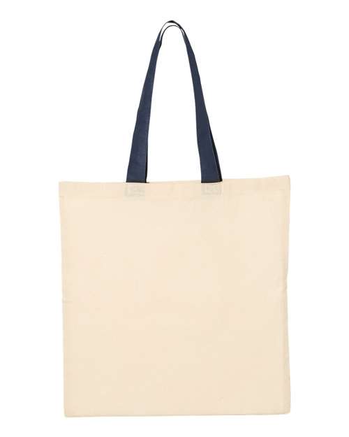 Q-Tees - Economical Tote with Contrast-Color Handles - QTB6000