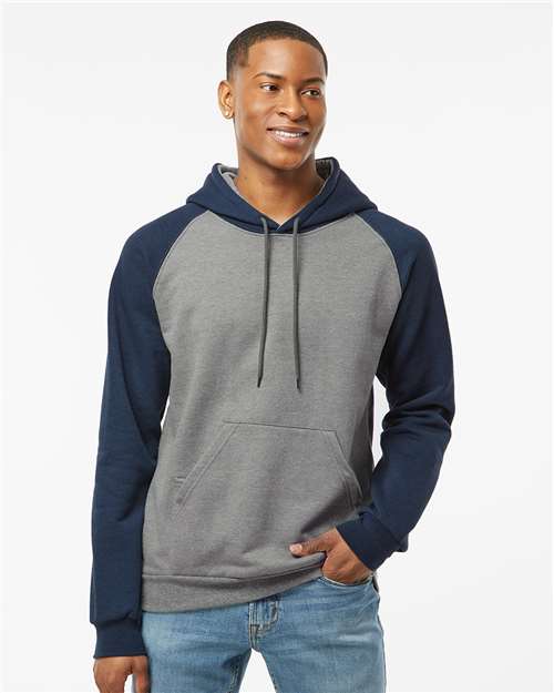 King Fashion - Fleece Raglan Hooded Sweatshirt - KF4042