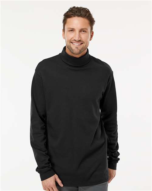 King Fashion - Interlock Turtleneck Long Sleeve T-Shirt - KF4900