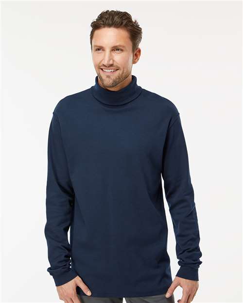 King Fashion - Interlock Turtleneck Long Sleeve T-Shirt - KF4900