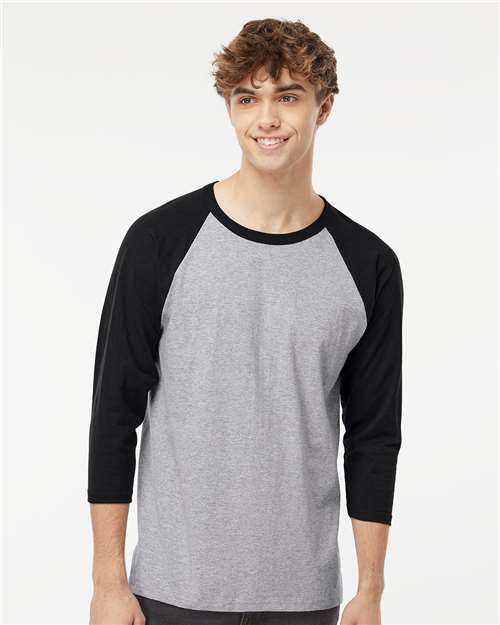 M&O - Raglan Three-Quarter Sleeve Baseball T-Shirt - 5540