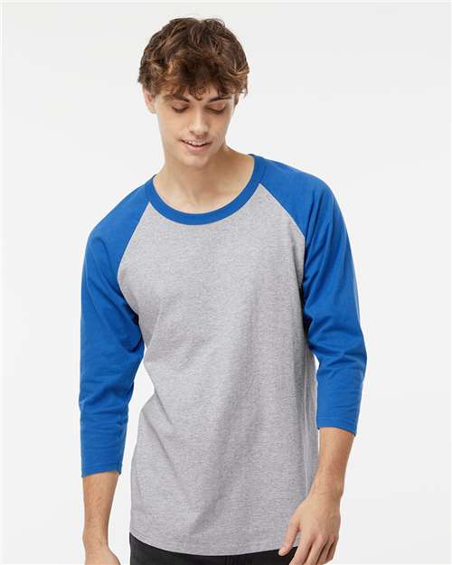 M&O - Raglan Three-Quarter Sleeve Baseball T-Shirt - 5540