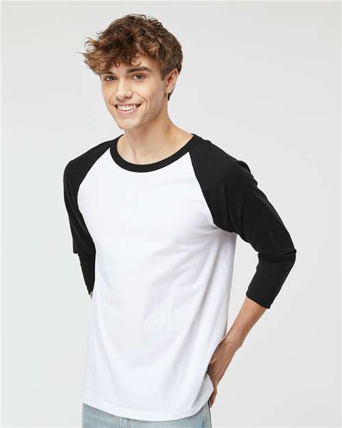 M&O - Raglan Three-Quarter Sleeve Baseball T-Shirt - 5540