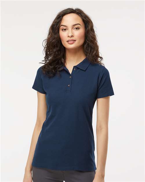 M&O - Women's Ringspun Pique Polo - 7600