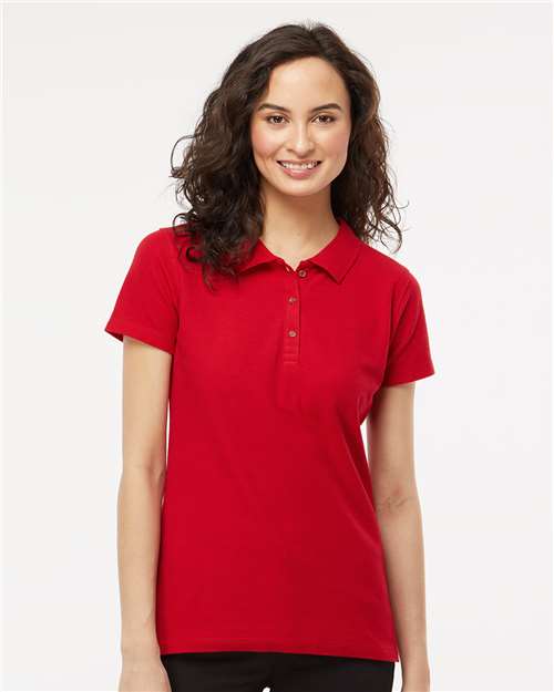 M&O - Women's Ringspun Pique Polo - 7600