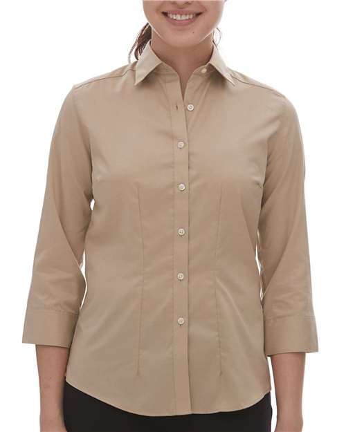 Van Heusen - Women's Three-Quarter Sleeve Baby Twill Dress Shirt - 18CV527