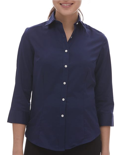 Van Heusen - Chemise en sergé pour dames à manches 3/4 - 18CV527