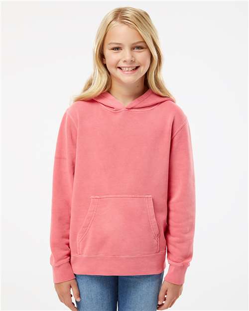 Independent Trading Co. - Youth Midweight Pigment-Dyed Hooded Sweatshirt - PRM1500Y